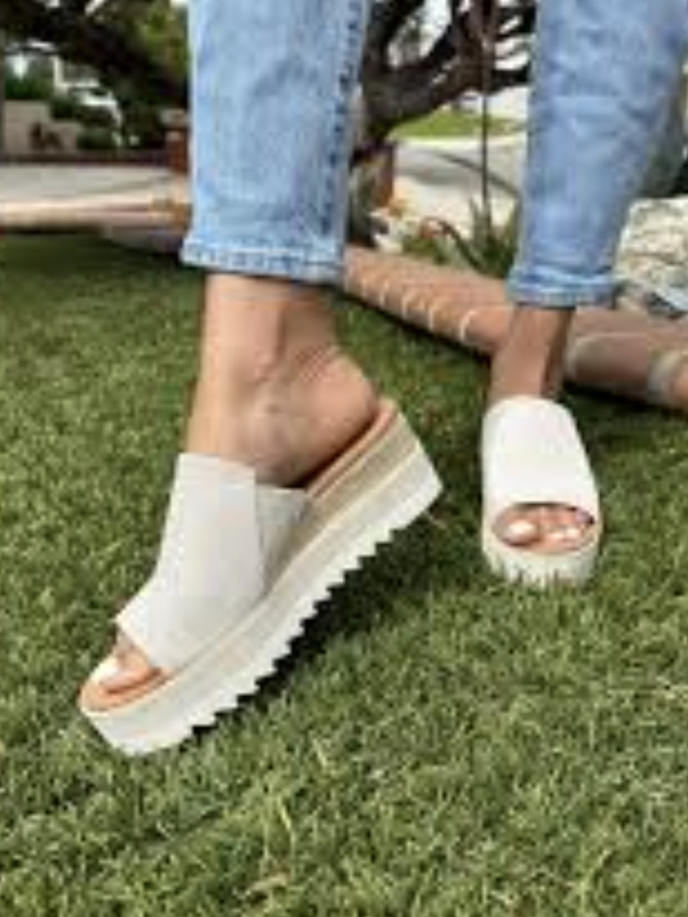 Toms  Platform Slide Sandals Womens 8.5 Pink Blush Very Good Condition